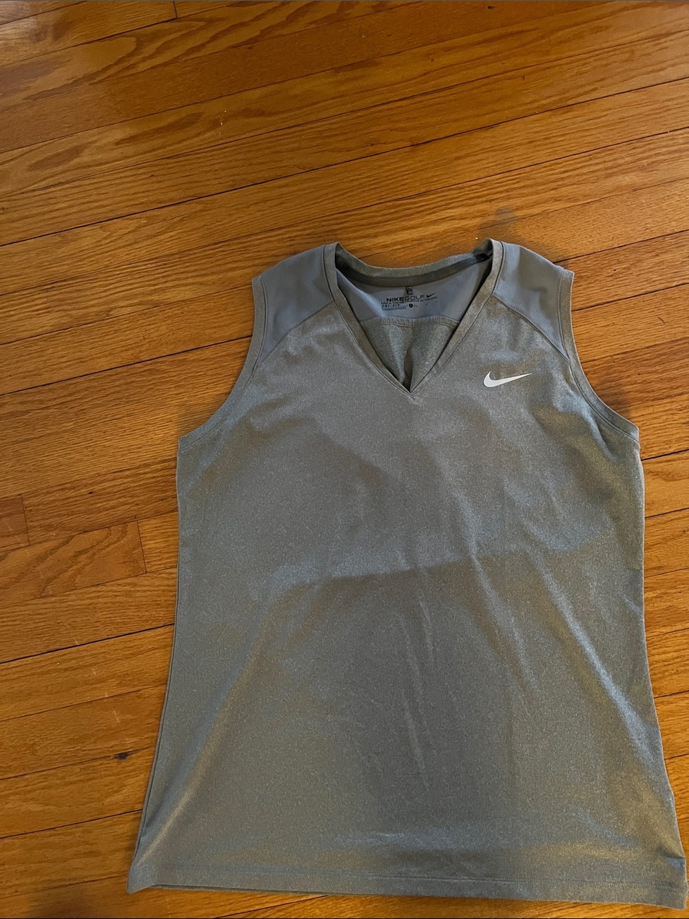 Nike Dri-Fit Sleeveless Golf Top Size L Gray